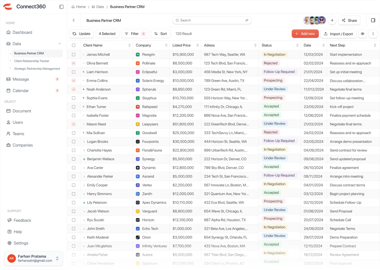 Connect360 — Web app