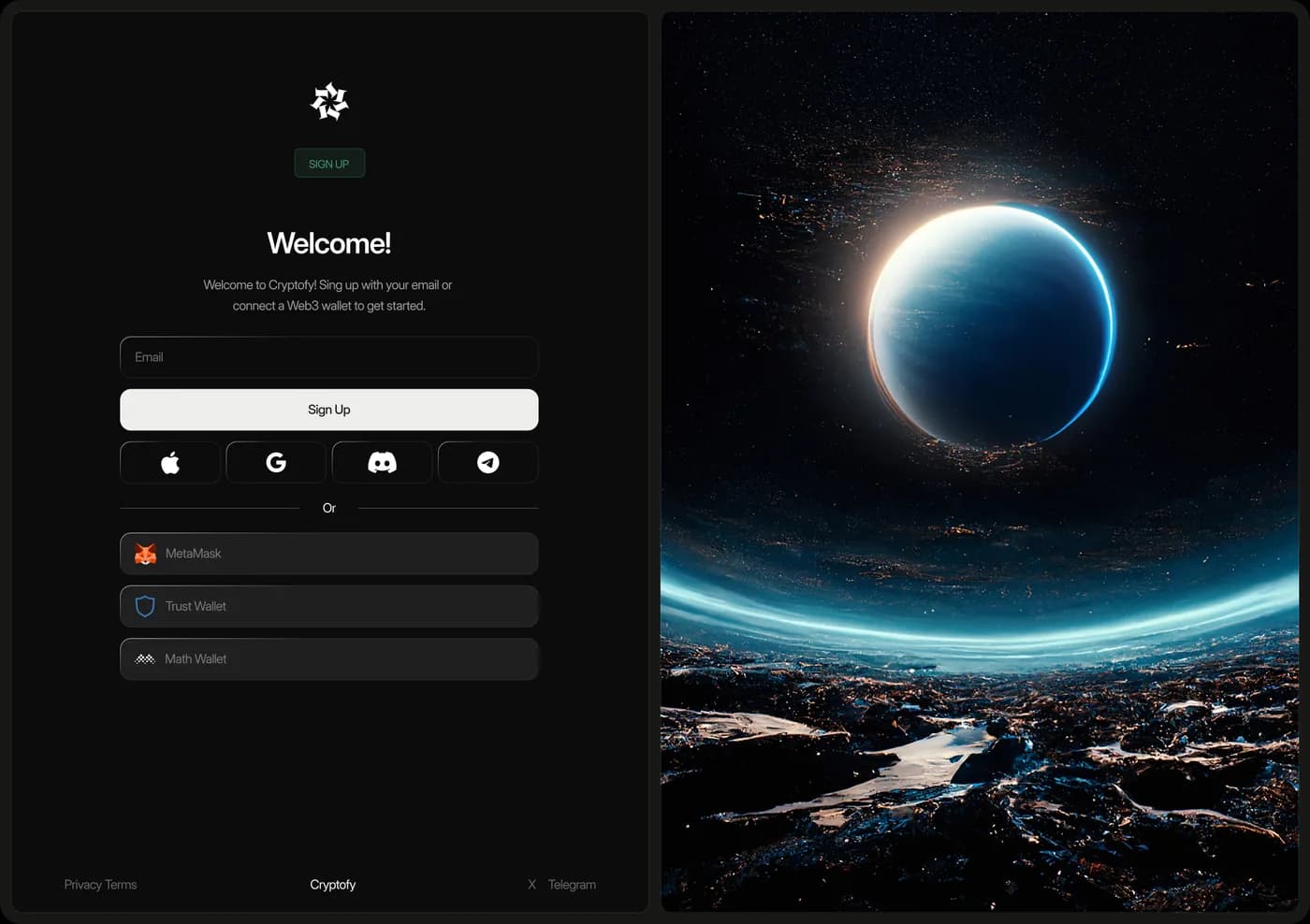 Space onboarding — Web app