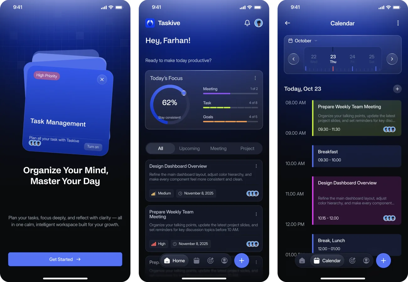 Task manager — Mobile app