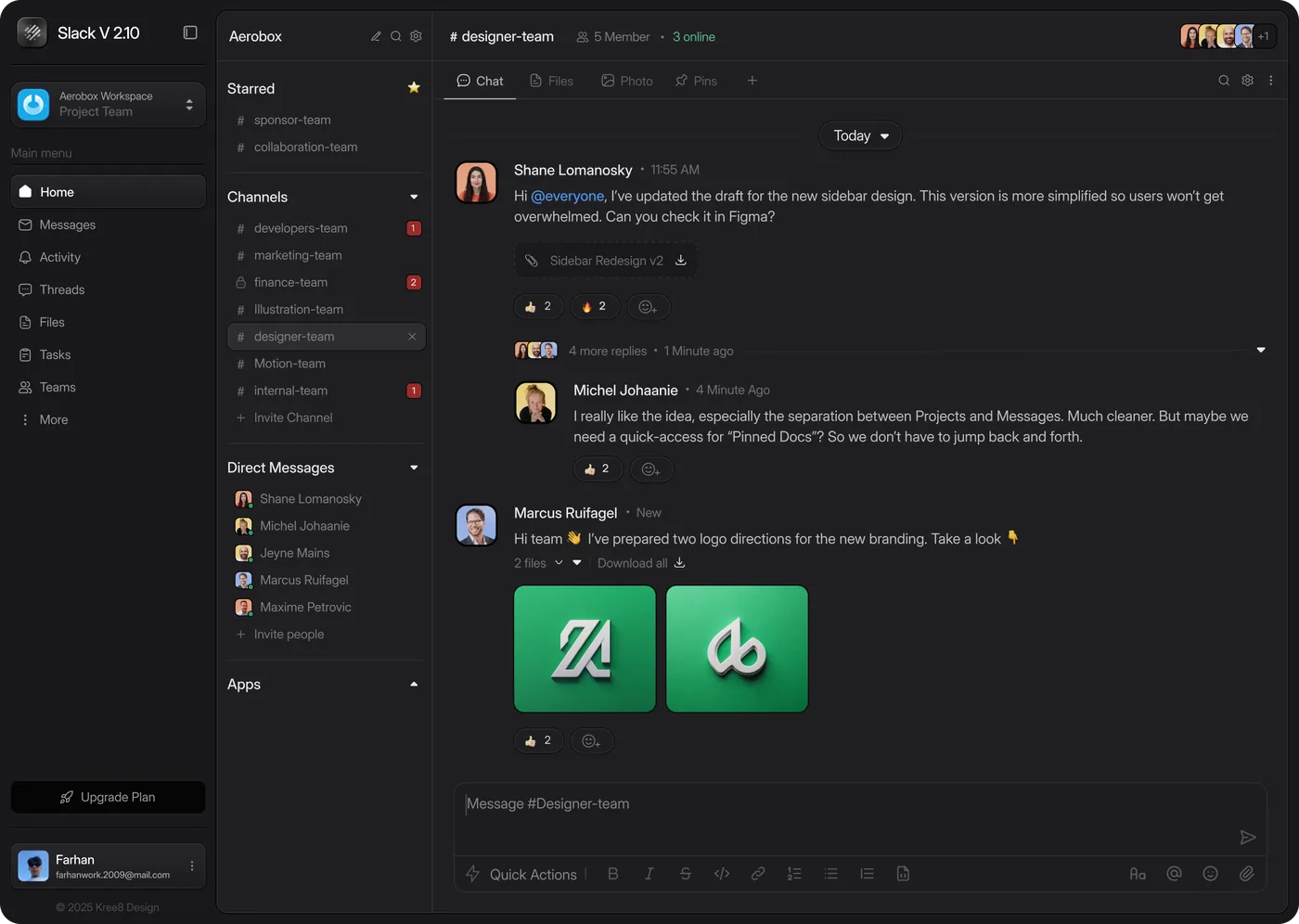 Team chat — Web app
